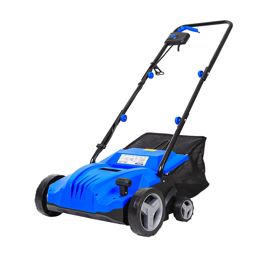 13" Electric Lawn Dethatcher & Scarifier with 8-Gal Thatch Bag