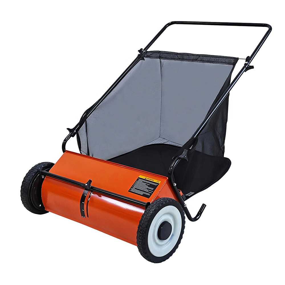 26" Push Lawn Sweeper with 7 Cu. Ft. Hopper & Adjustable Height