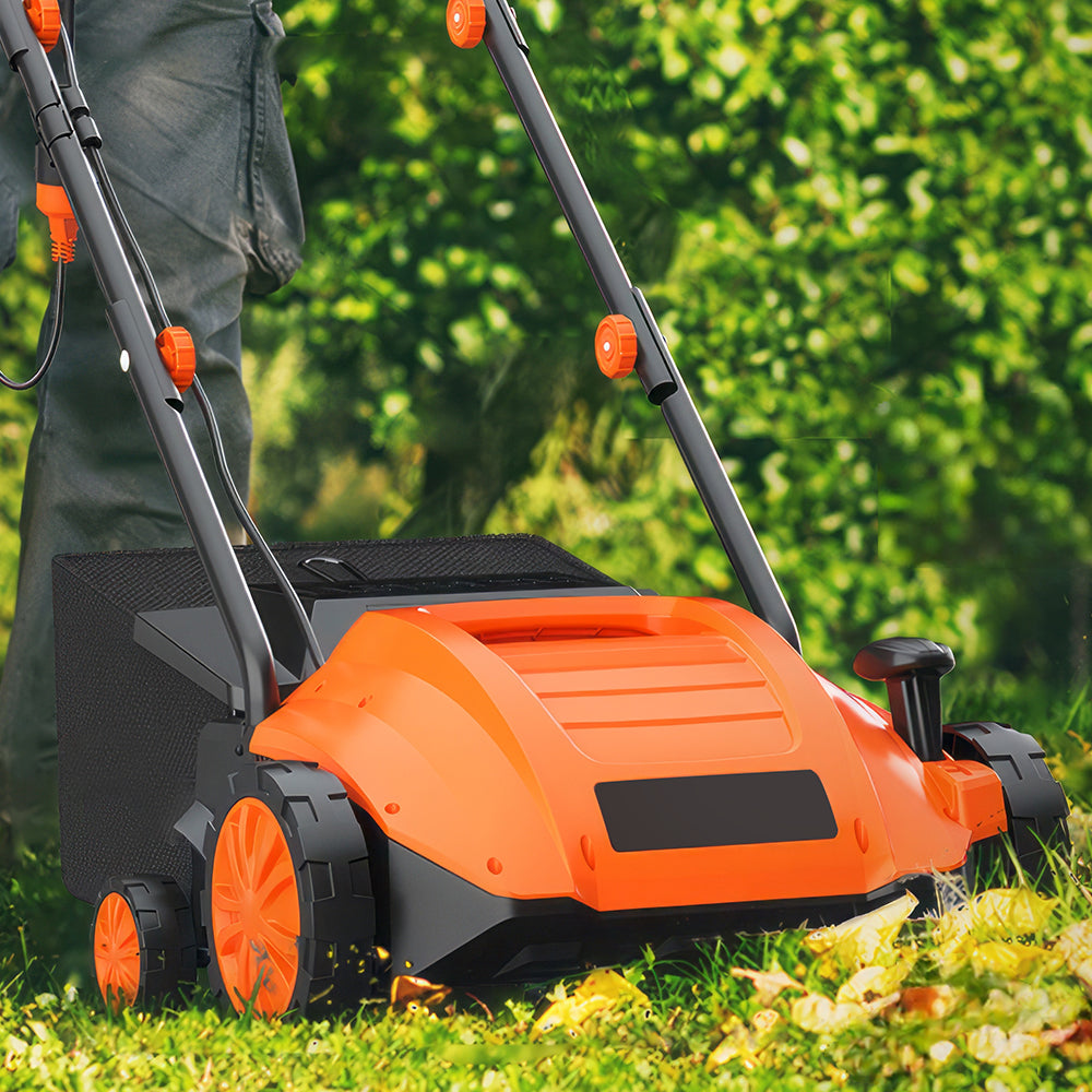 Electric 13" 12A Dethatcher for Lawns with Scarifier Blade and 30L Bag