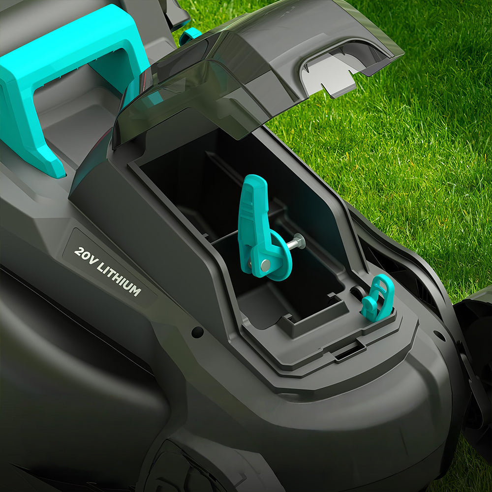 17.9" Cordless Electric Lawn Mower, Brushless Motor, 6-Height Adjust