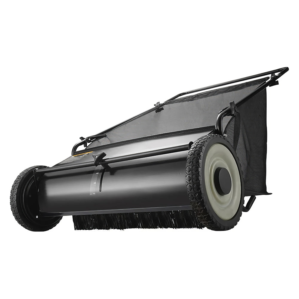 26" Push Lawn Sweeper with 7 ft³ Bag, 4 Brushes & Steel Frame