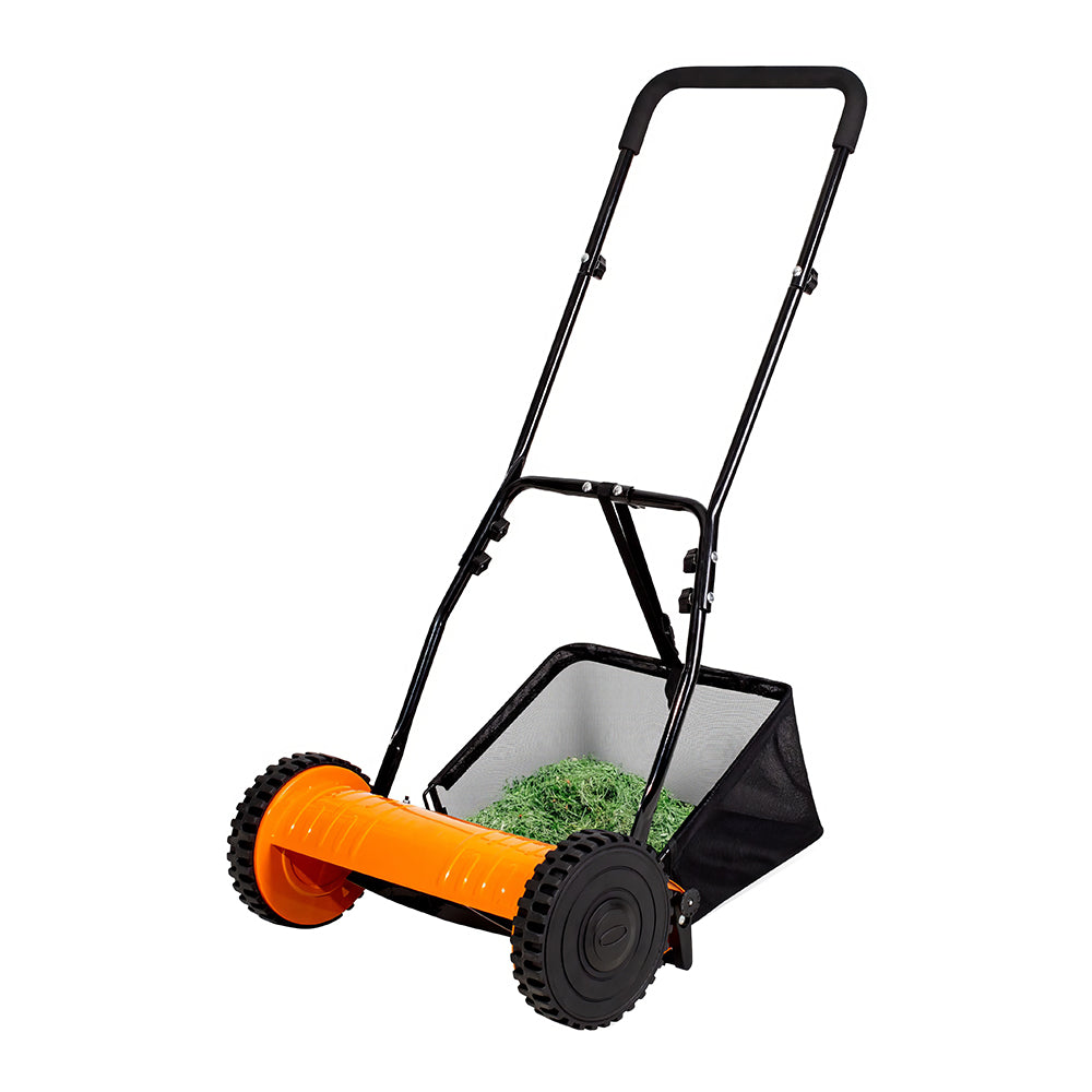 16" 5-Blade Push Reel Lawn Mower with 7.9-Gallon Grass Catcher