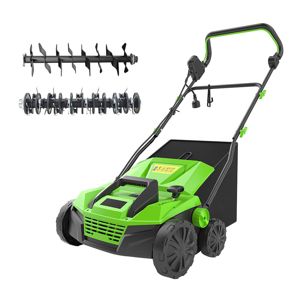 Professional 13" 12A Electric Dethatcher Scarifier with Depth Control