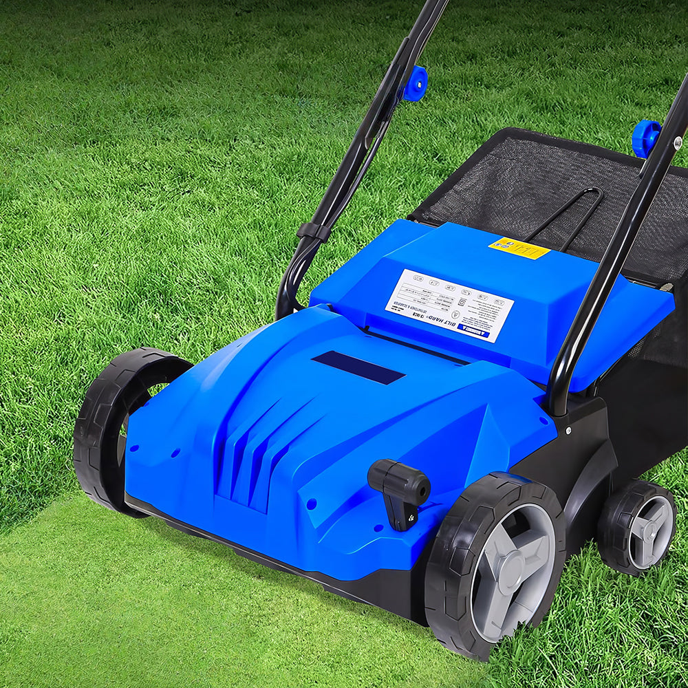 13" Electric Lawn Dethatcher & Scarifier with 8-Gal Thatch Bag