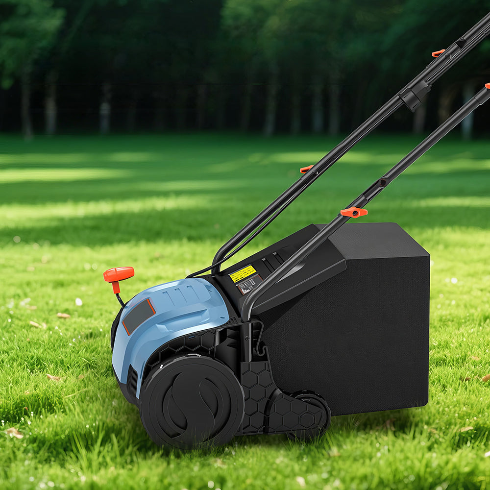 13" 12-Amp Electric Dethatcher & Scarifier with 8-Gal Collection Bag