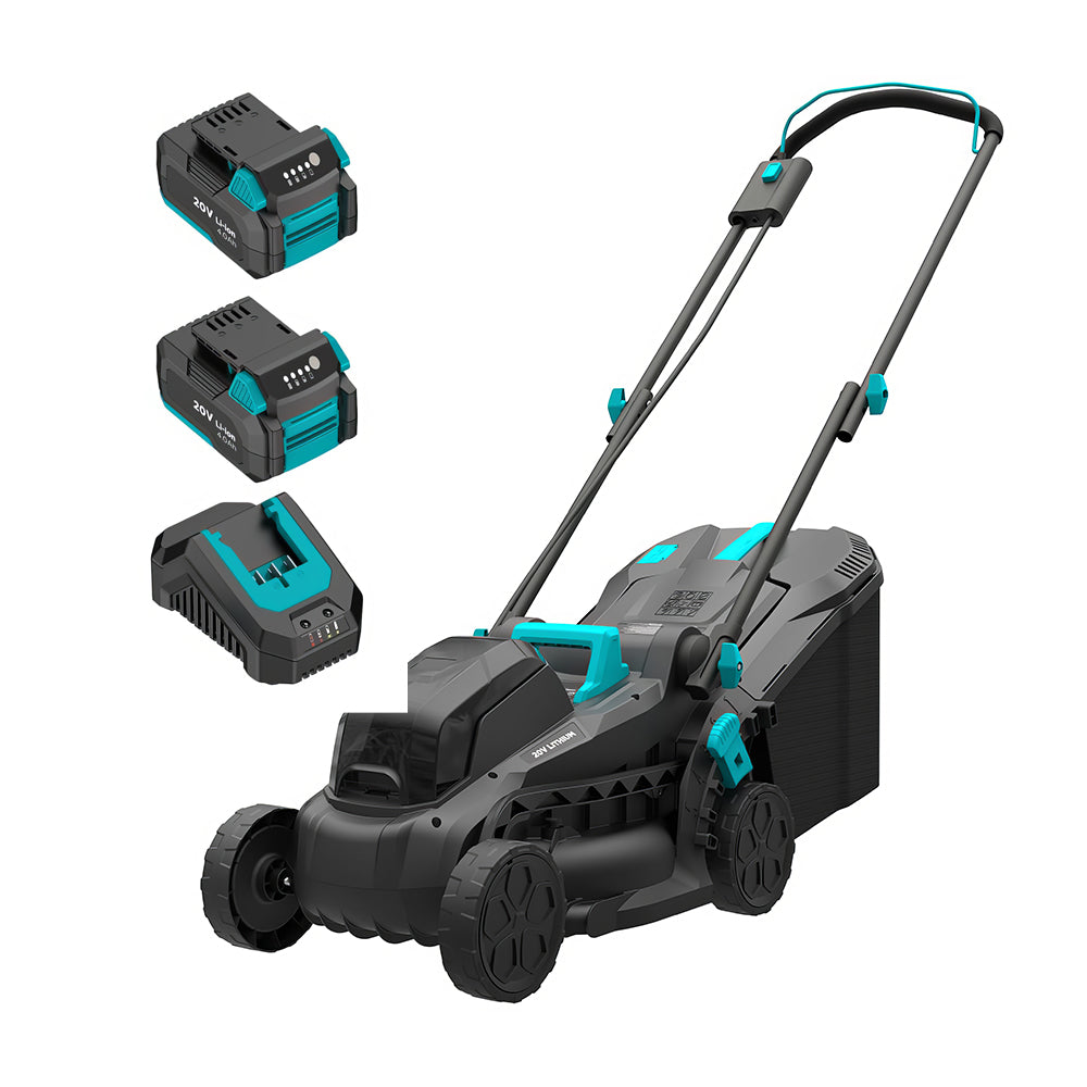 17.9" Cordless Electric Lawn Mower, Brushless Motor, 6-Height Adjust