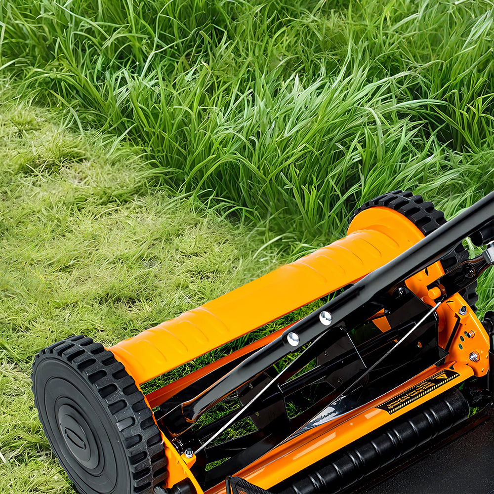 16" 5-Blade Push Reel Lawn Mower with 7.9-Gallon Grass Catcher