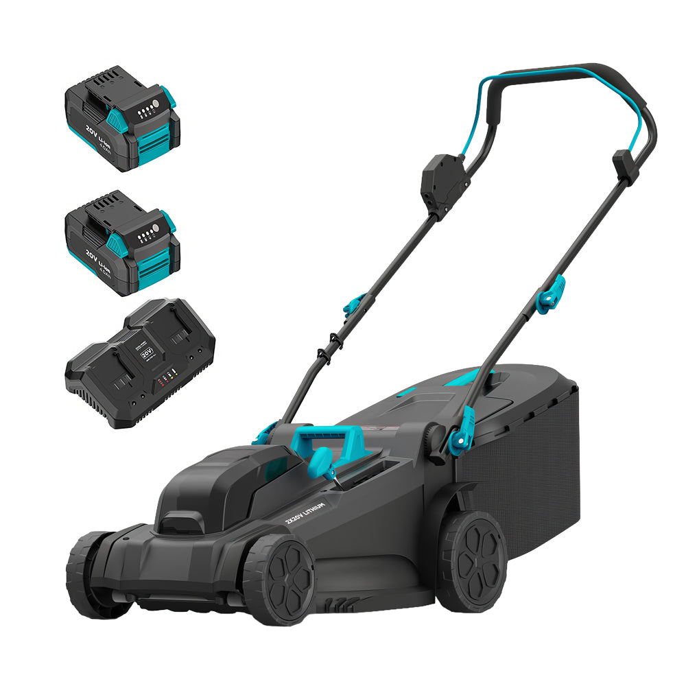 17.9" Cordless Electric Lawn Mower, Brushless Motor, 6-Height Adjust