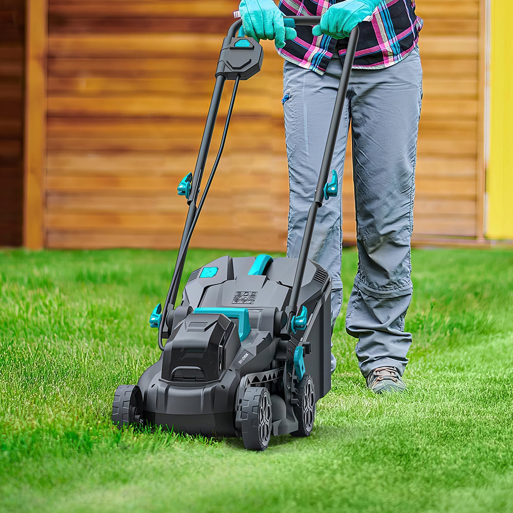 17.9" Cordless Electric Lawn Mower, Brushless Motor, 6-Height Adjust