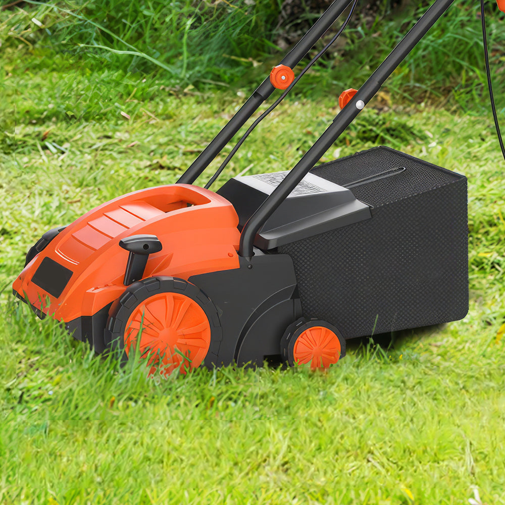Electric 13" 12A Dethatcher for Lawns with Scarifier Blade and 30L Bag